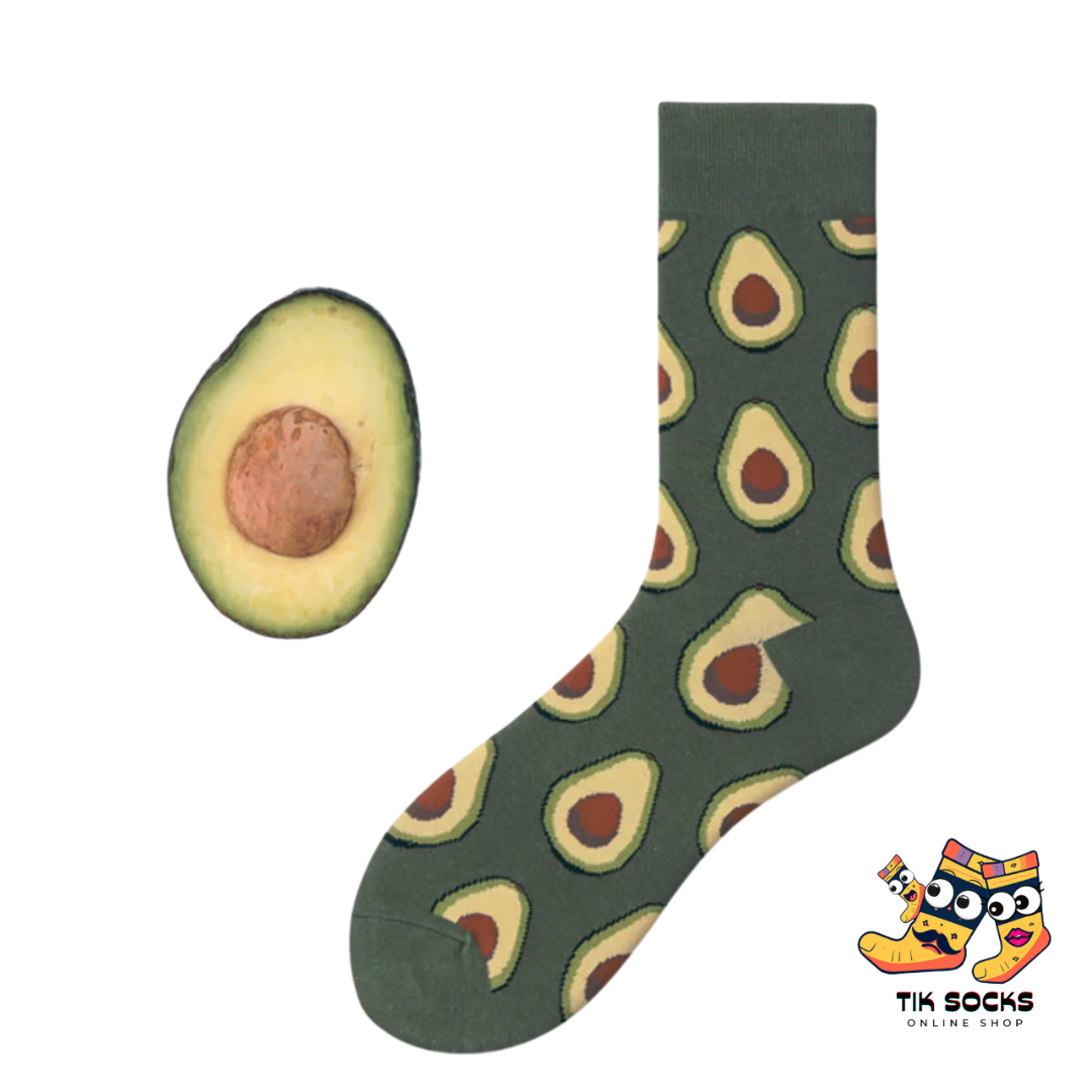 TikSocks|Fun Socks-Avacado Socks