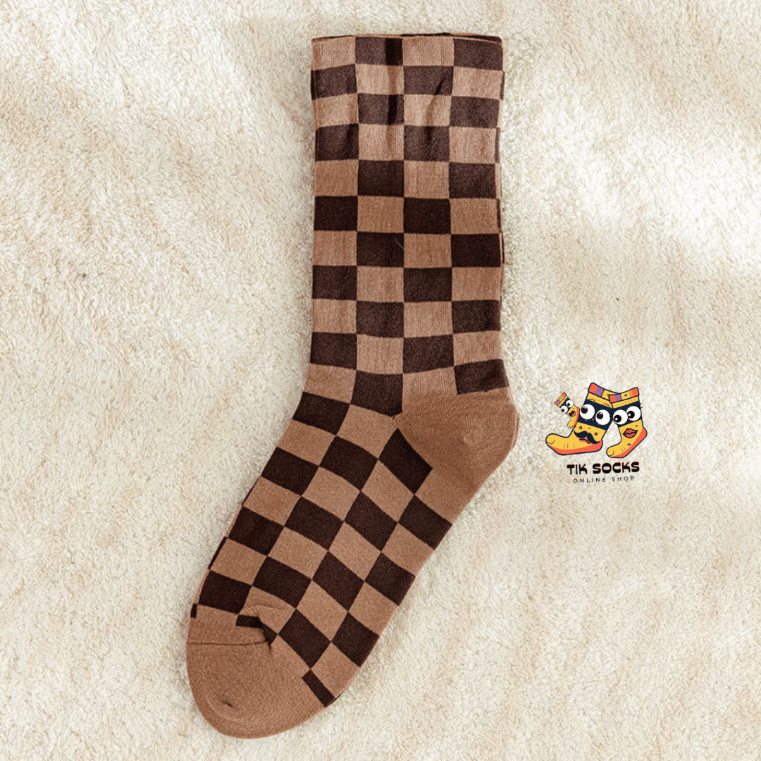 Chessboard Socks: Classic Design, Premium Cotton, Comfortable and Durable, Fashionable Socks for All Occasions