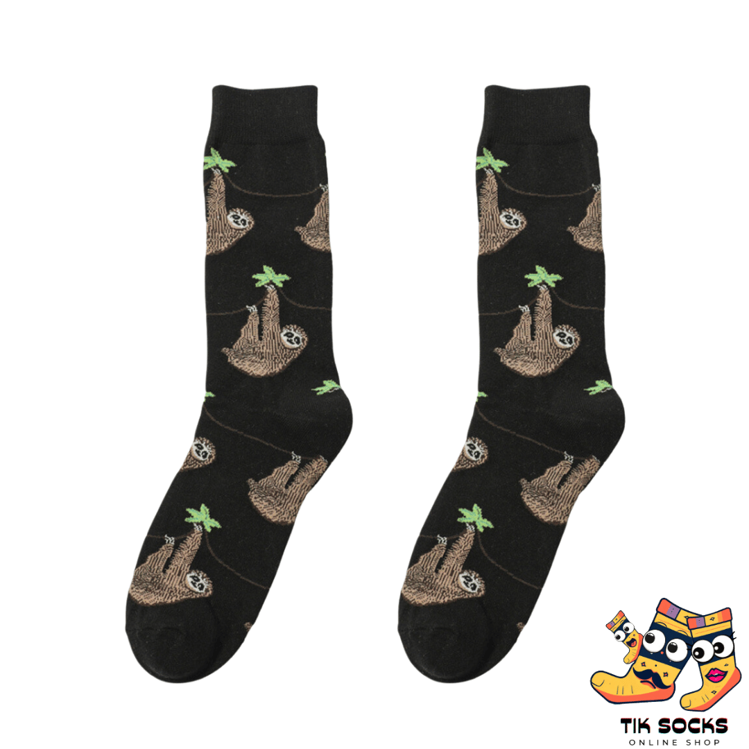 Men's and women's socks sloth socks