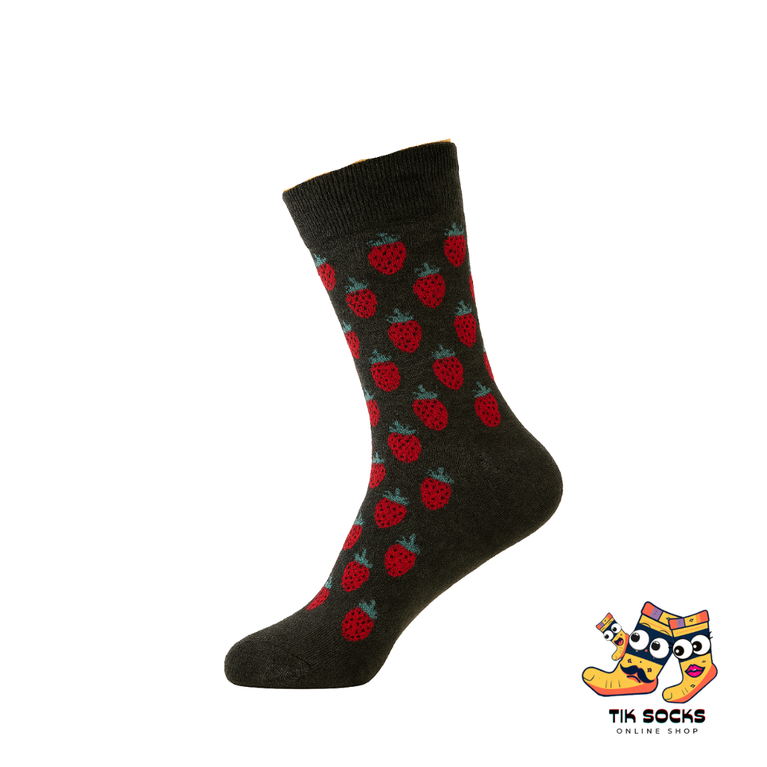TikSocks|Fun Socks-strawberry Socks