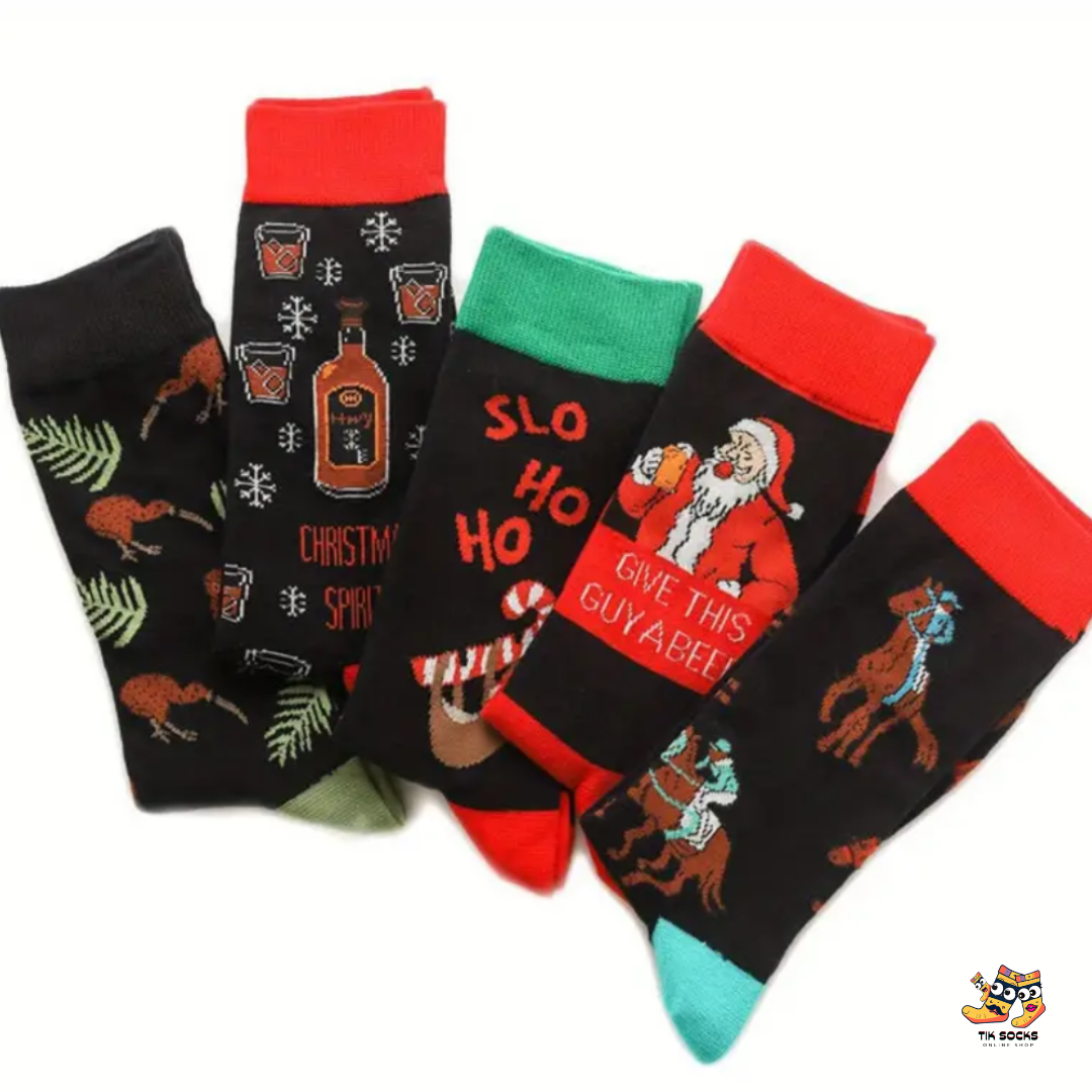 TikSocks|Christmas Socks-Holiday Cheer Santa Socks