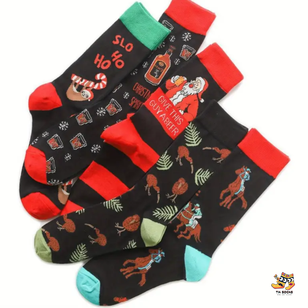 TikSocks|Christmas Socks-Holiday Cheer Santa Socks