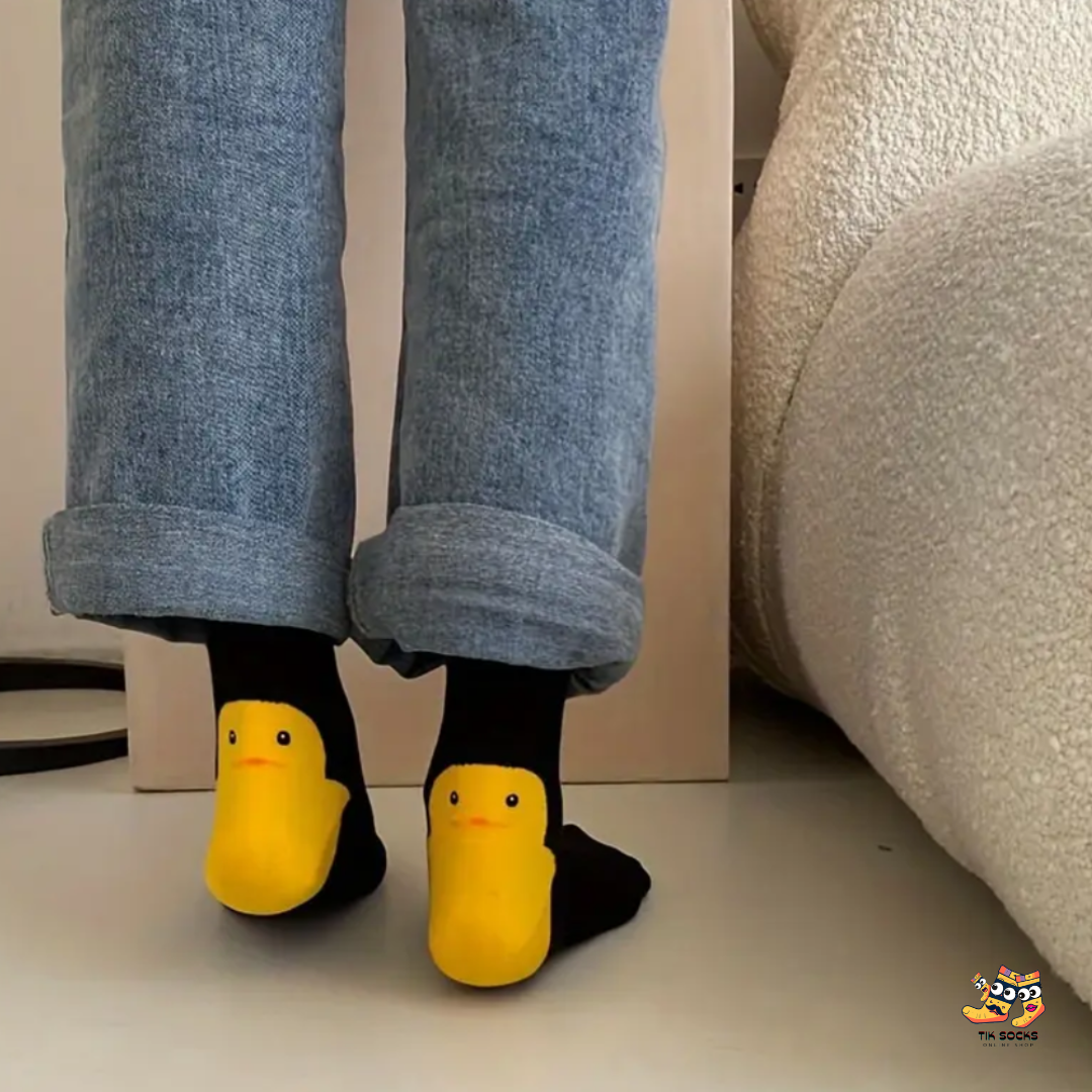 TikSocks|Fun Socks-Black Duck Socks