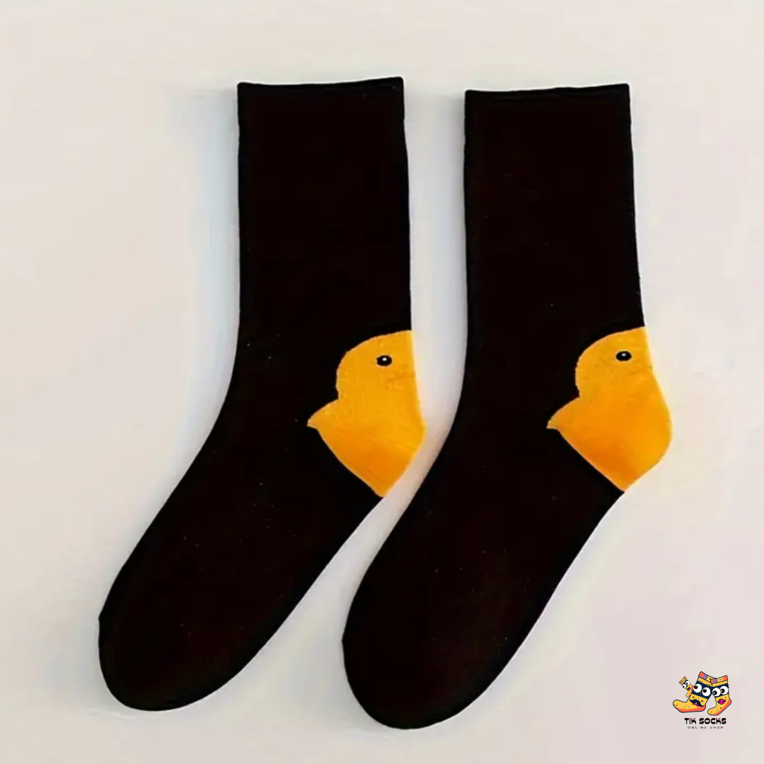 TikSocks|Fun Socks-Black Duck Socks