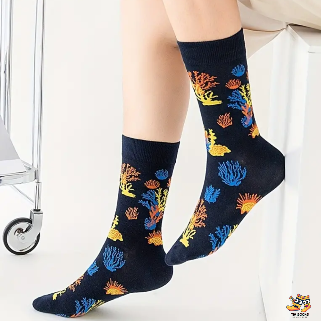 TikSocks|Fun Socks-Coral Socks