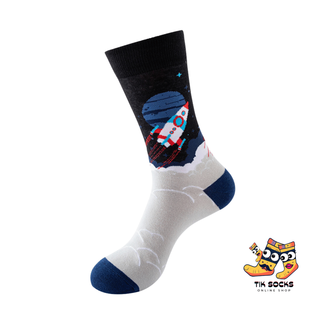 TikSocks|Fun Socks-Spacecraft Socks