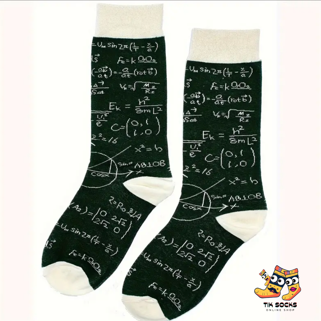 TikSocks|Fun Socks-Green Math Formula Socks