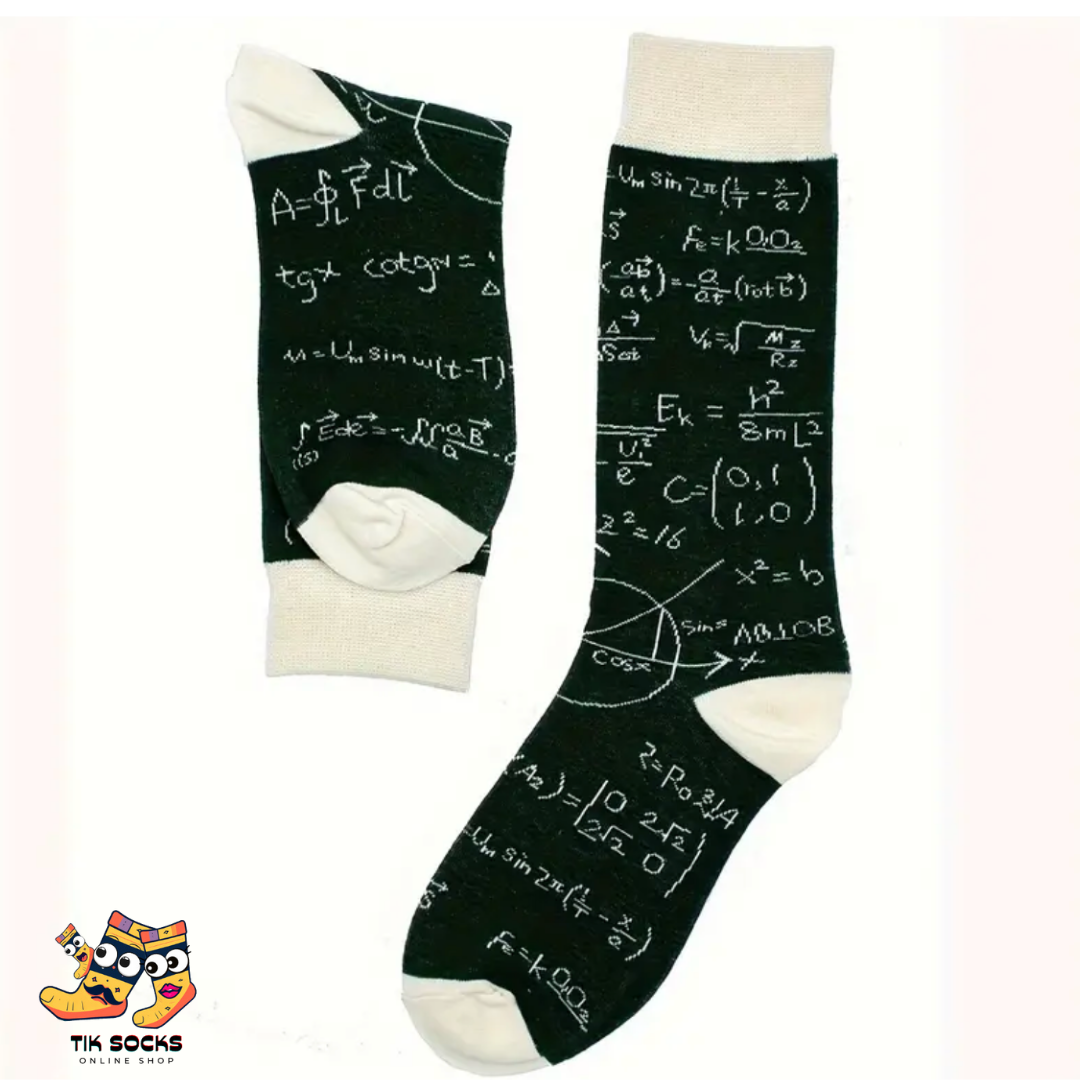 TikSocks|Fun Socks-Green Math Formula Socks