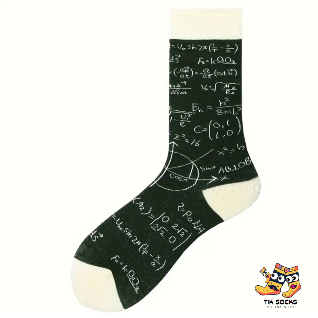 TikSocks|Fun Socks-Green Math Formula Socks