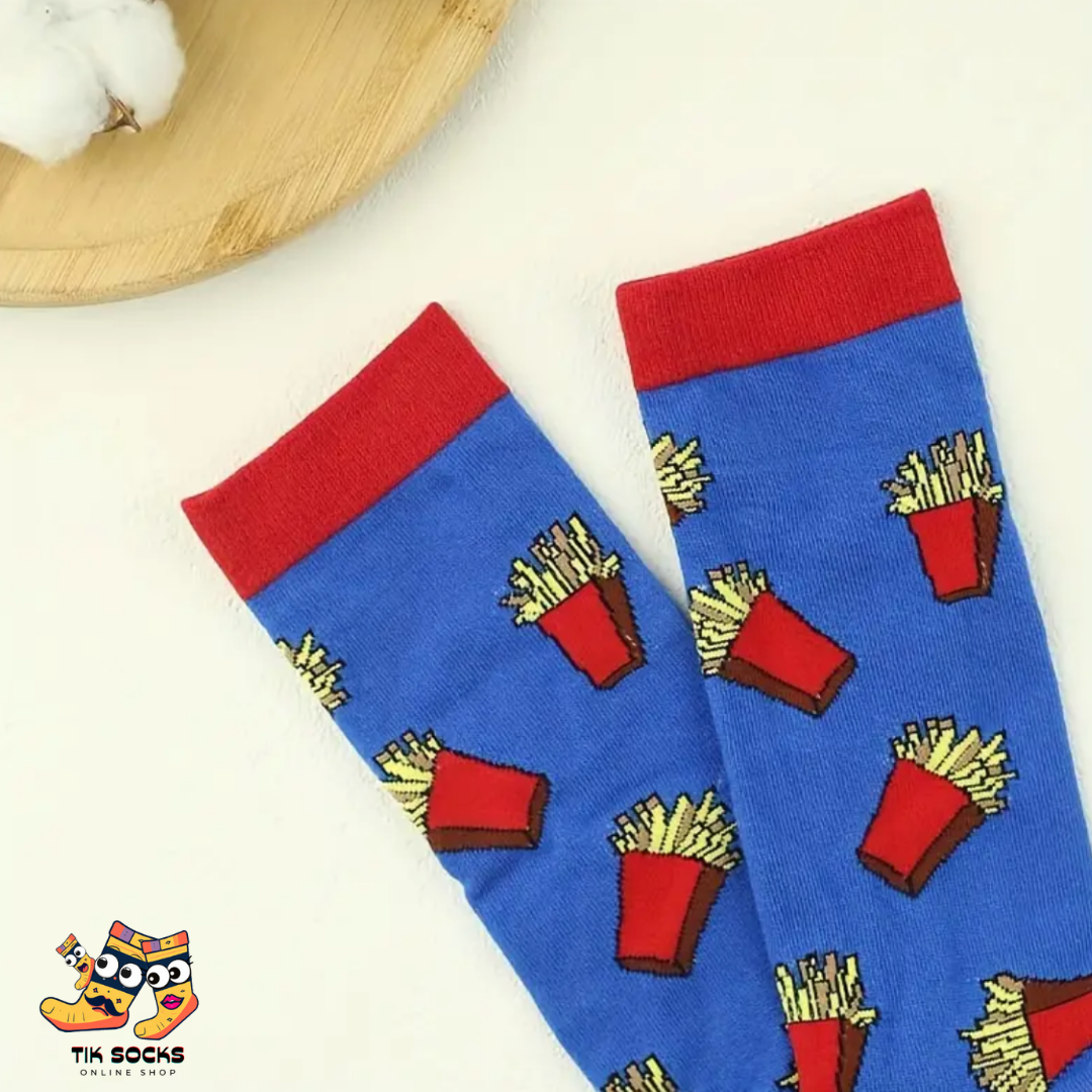 TikSocks|Fun Socks-Fast Food Fries Socks