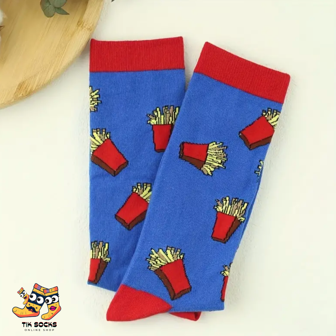 TikSocks|Fun Socks-Fast Food Fries Socks