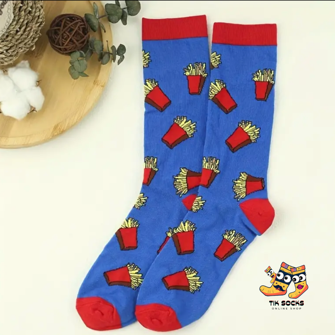 TikSocks|Fun Socks-Fast Food Fries Socks