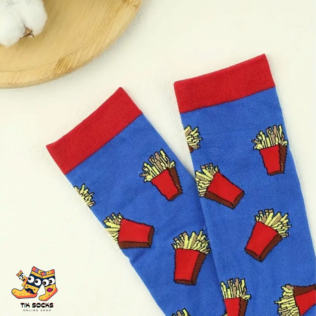 TikSocks|Fun Socks-Fast Food Fries Socks