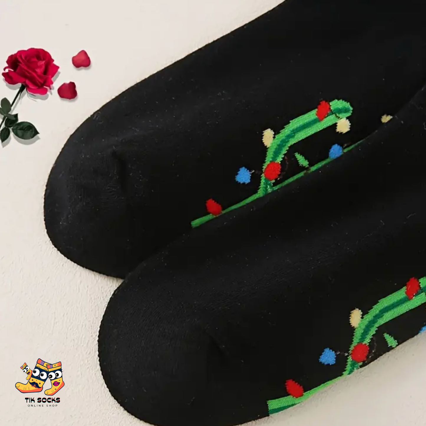 TikSocks|Christmas Socks- Christmas Cactus Socks