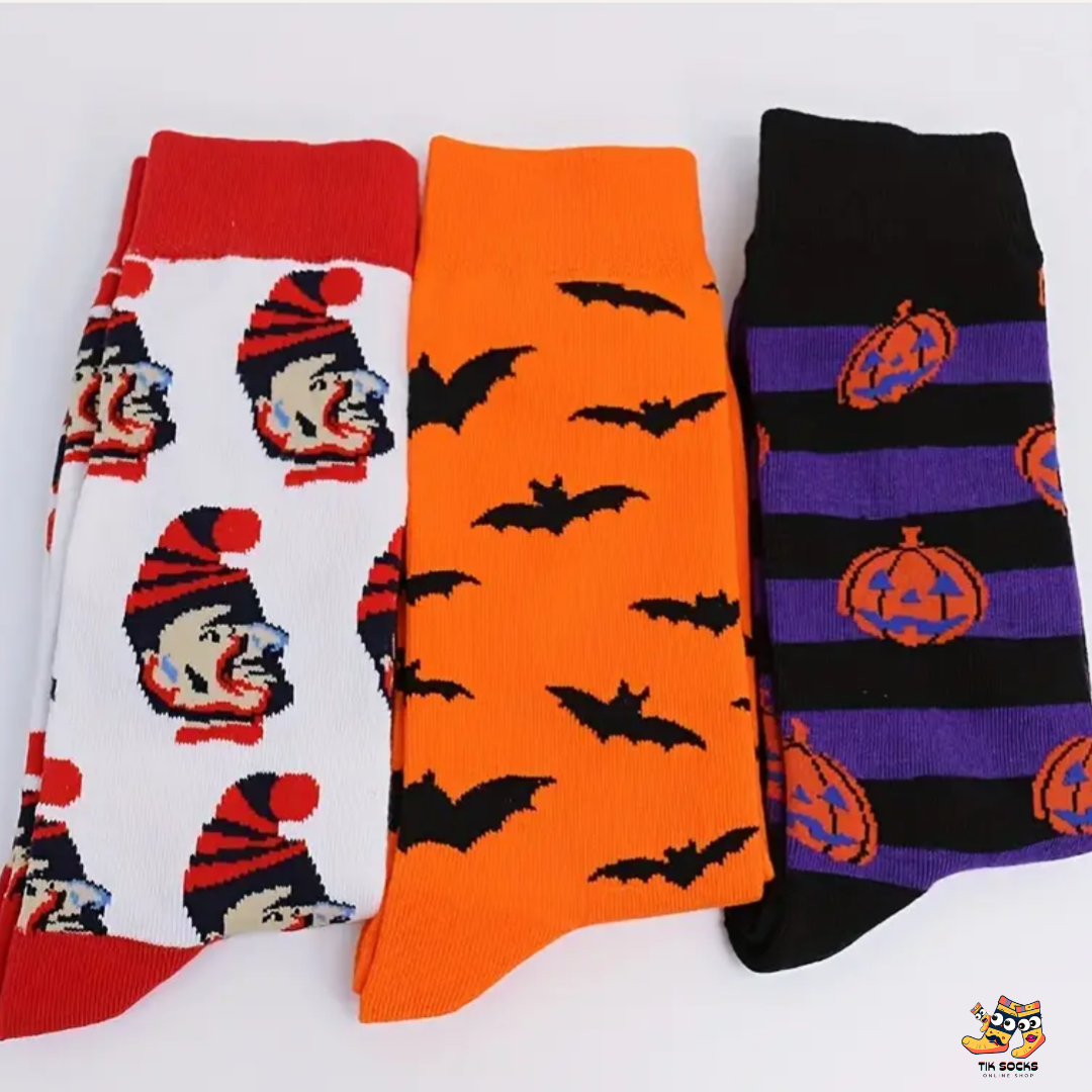 TikSocks|Halloween Socks-Bat Orange Sock