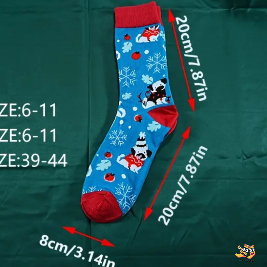 TikSocks|Christmas Socks-Festive Blue Winter Socks