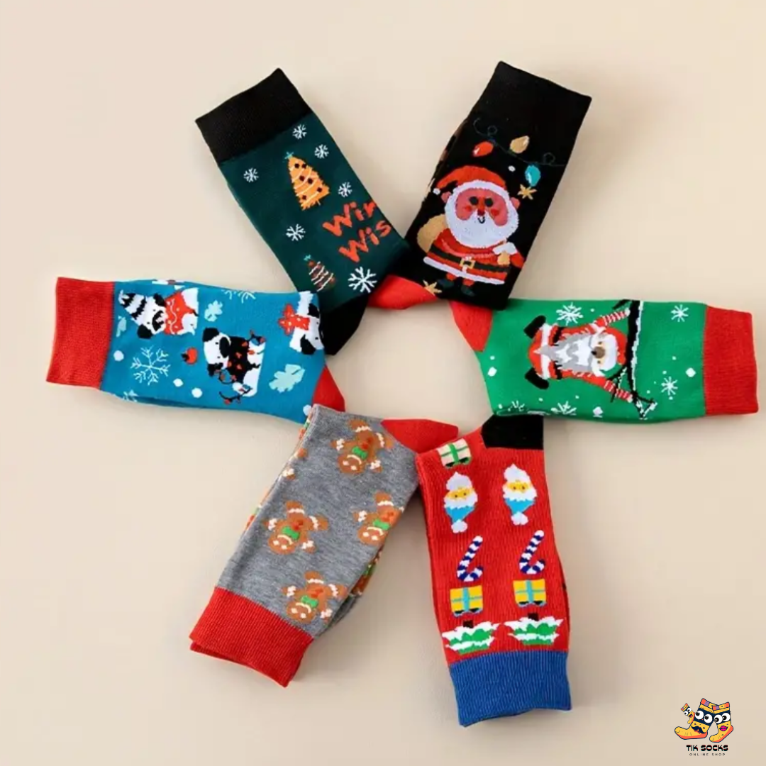 TikSocks|Christmas Socks-Festive Blue Winter Socks