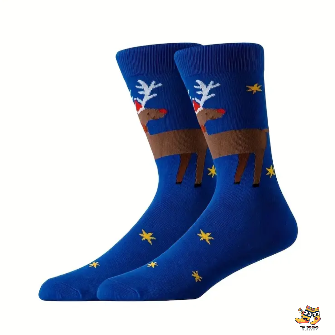 TikSocks|Christmas Socks-Christmas Night Deer Socks