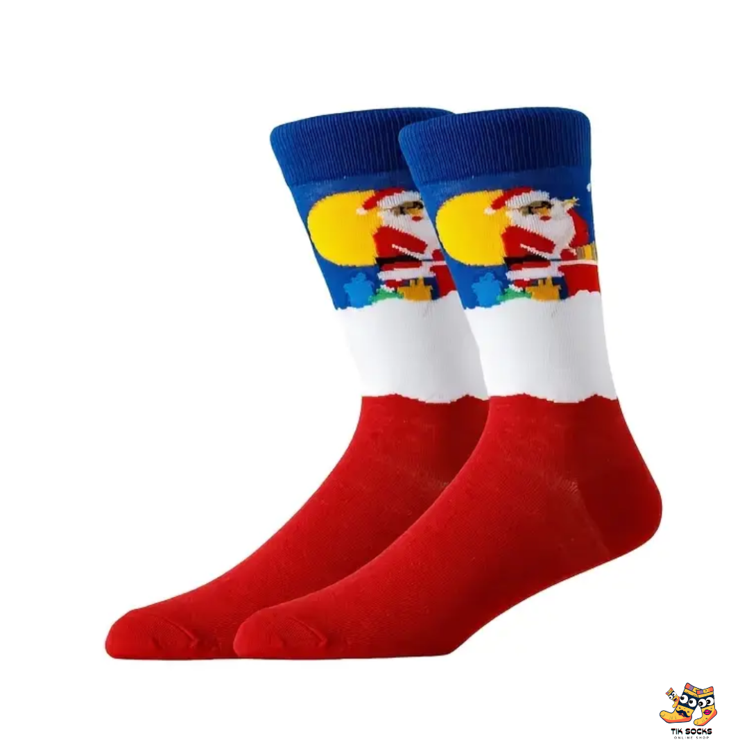 TikSocks|Christmas Socks-Red Christmas Socks with Santa