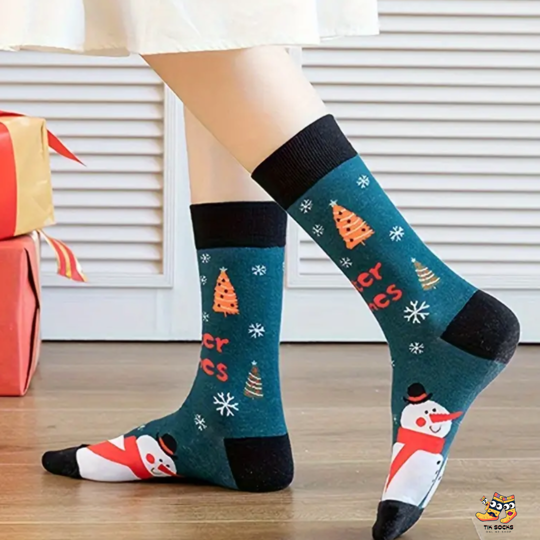 TikSocks|Christmas Socks Snowman