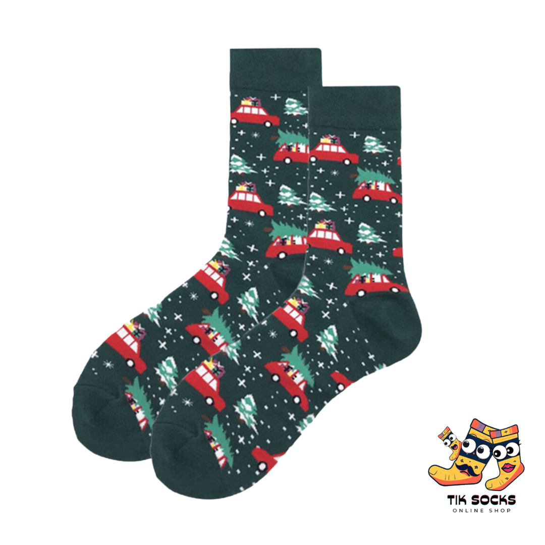 TikSocks|Christmas Socks-Christmas Tree on Car Socks