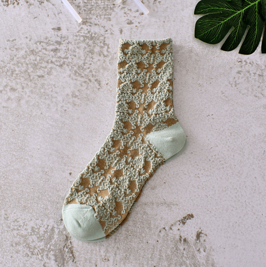 TikSocks|Vintage Lace Floral Socks