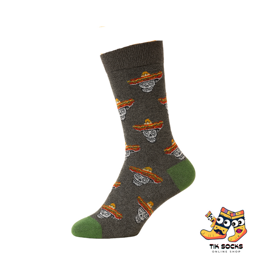 TikSocks|Fun Socks-Skull in the Straw Socks