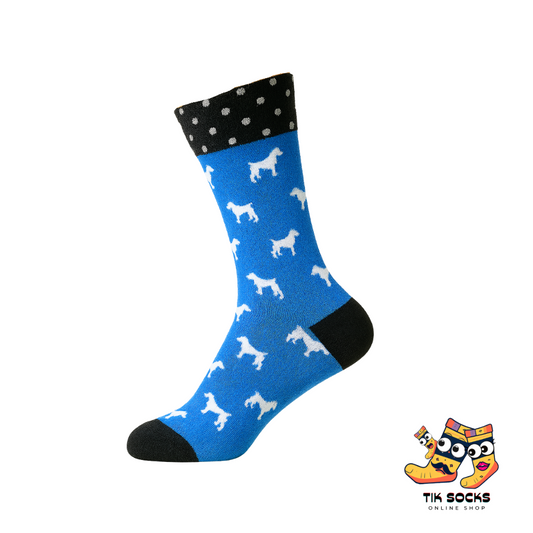 TikSocks|Fun Socks-Blue Dog Socks