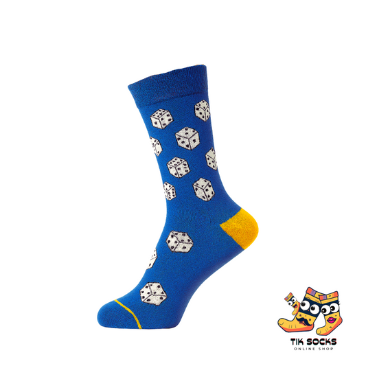 TikSocks|Fun Socks-Blue Dice Socks