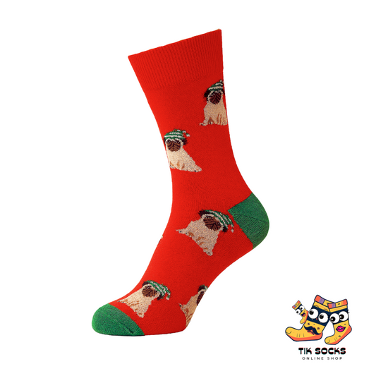 TikSocks|Christmas Socks pug dogs Socks