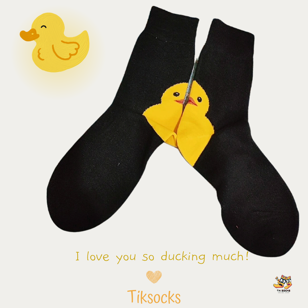 TikSocks|Fun Socks-Black Duck Socks