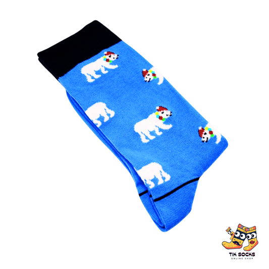 TikSocks|Fun Socks-Festival Polar Blue Socks