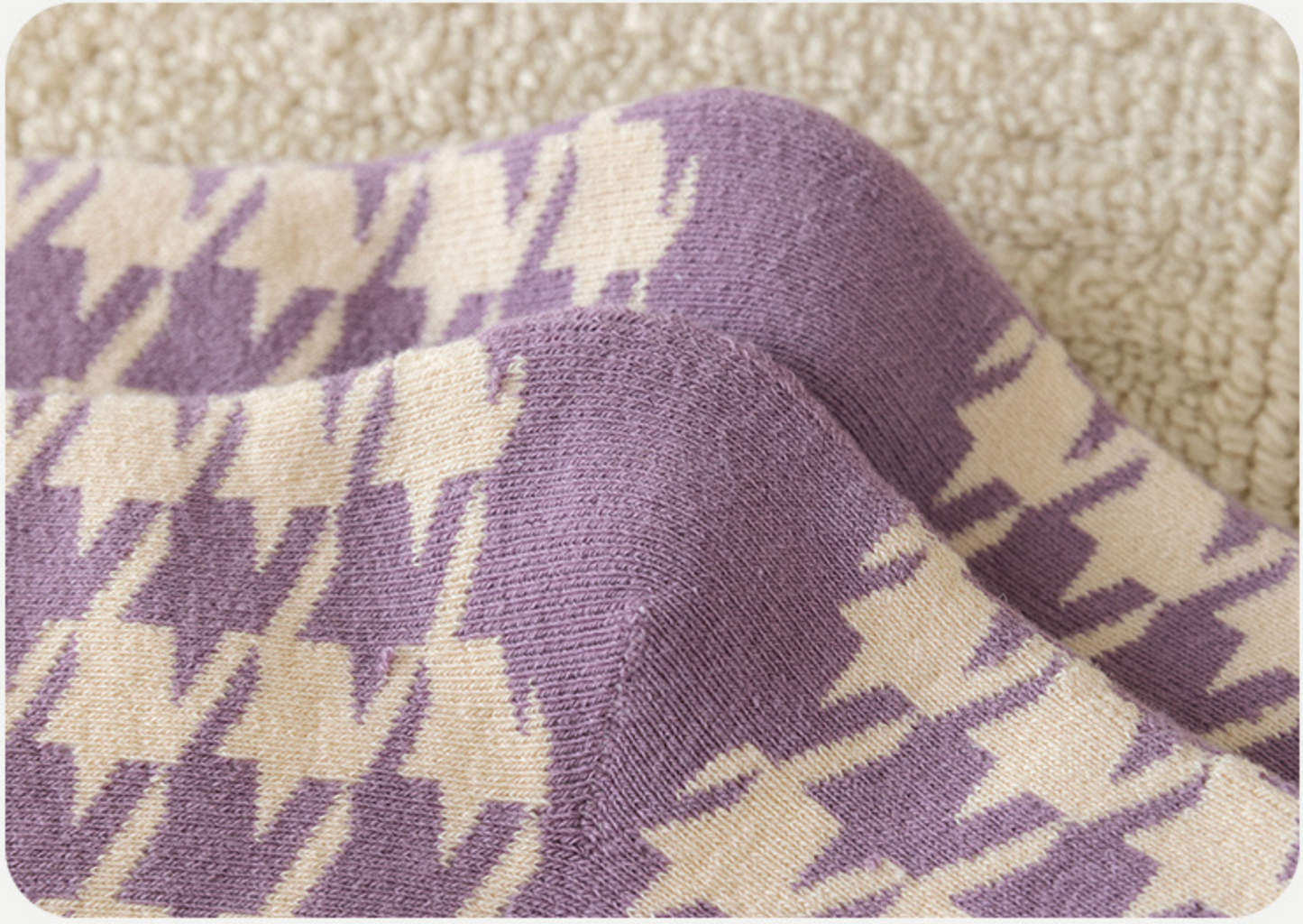 TikSocks|Fun Socks-Women's Purple Stylish Warm Socks - Chic Winter Comfort