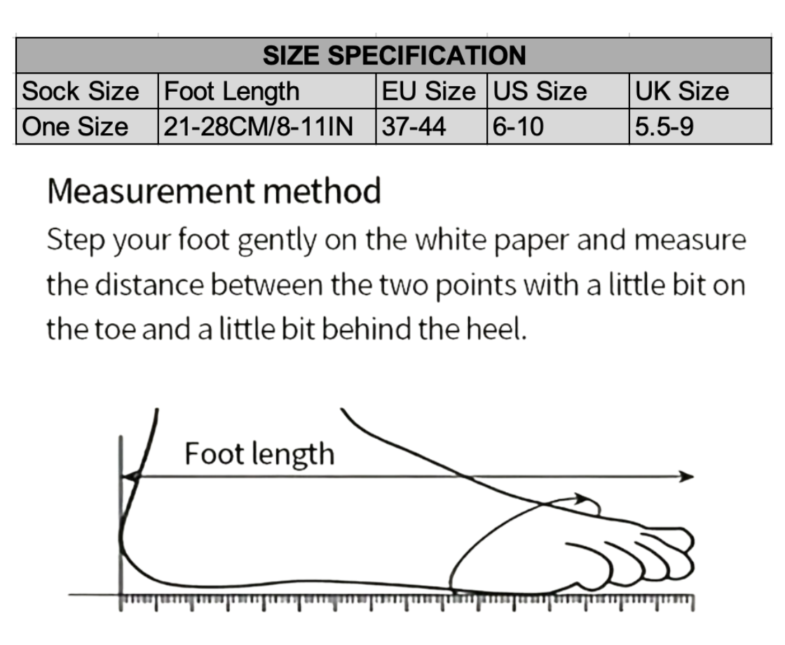 Sock Size Chart