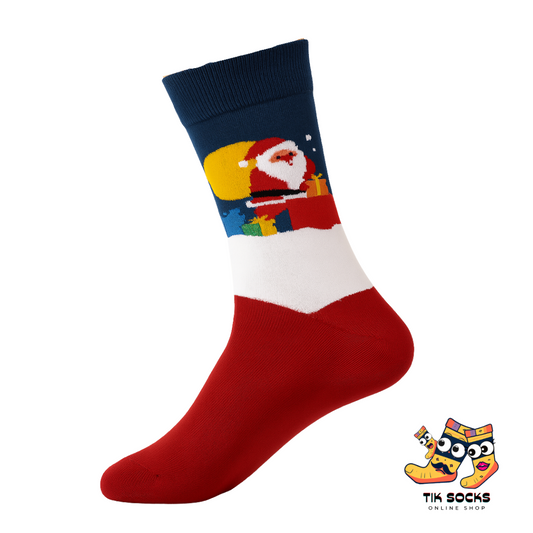 TikSocks|Christmas Socks-Red Christmas Socks with Santa